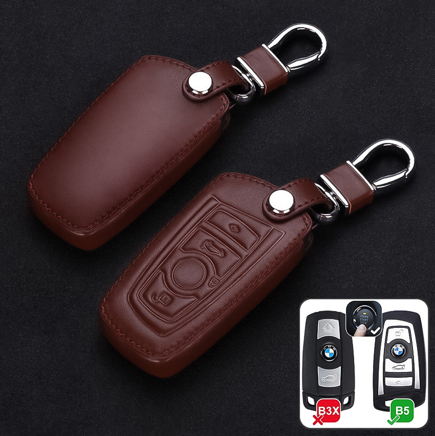 Leather key cover suitable for BMW keys B4, B5