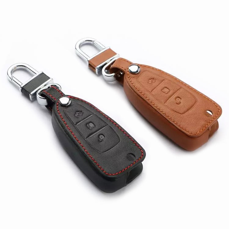 Leather key cover suitable for Ford key F4