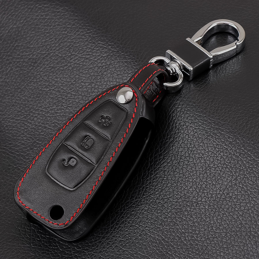 Leather key cover suitable for Ford key F4