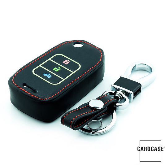 Leder Schlüssel Cover passend für Honda Schlüssel  LEUCHTEND! LEK2-H10