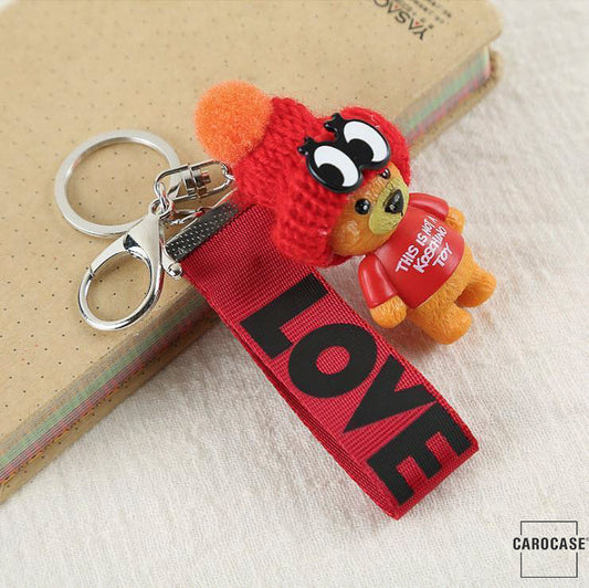 Sweet and cute keychain including key ring