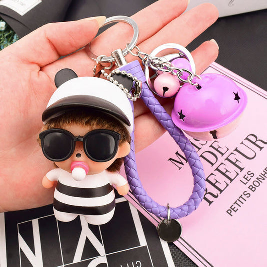 Sweet and cute keychain including key ring