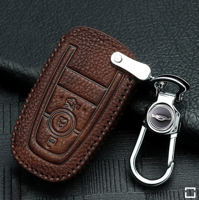 RUSTY leather key cover suitable for Ford key LEK13-F8