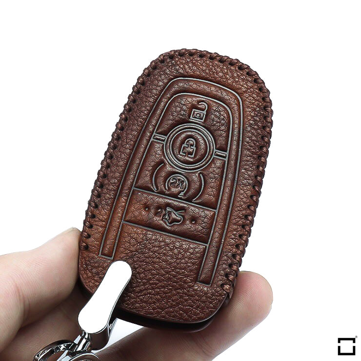 RUSTY leather key cover suitable for Ford key LEK13-F8