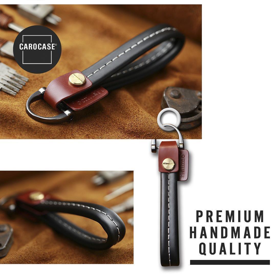 Premium Schlüsselanhänger Lederband Mit Akzentnähteninkl. Karabiner