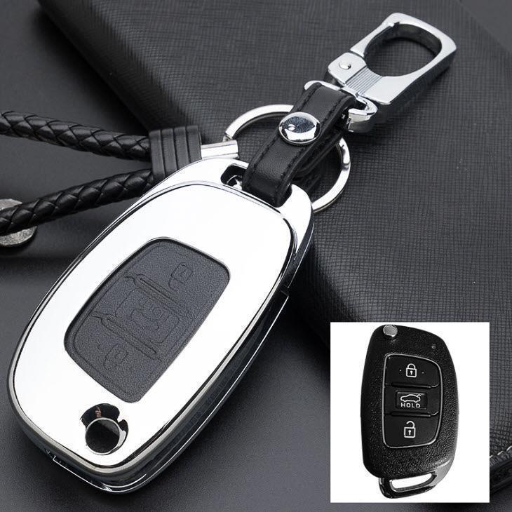 Aluminum hard shell key case suitable for Hyundai car key HEK2-D6