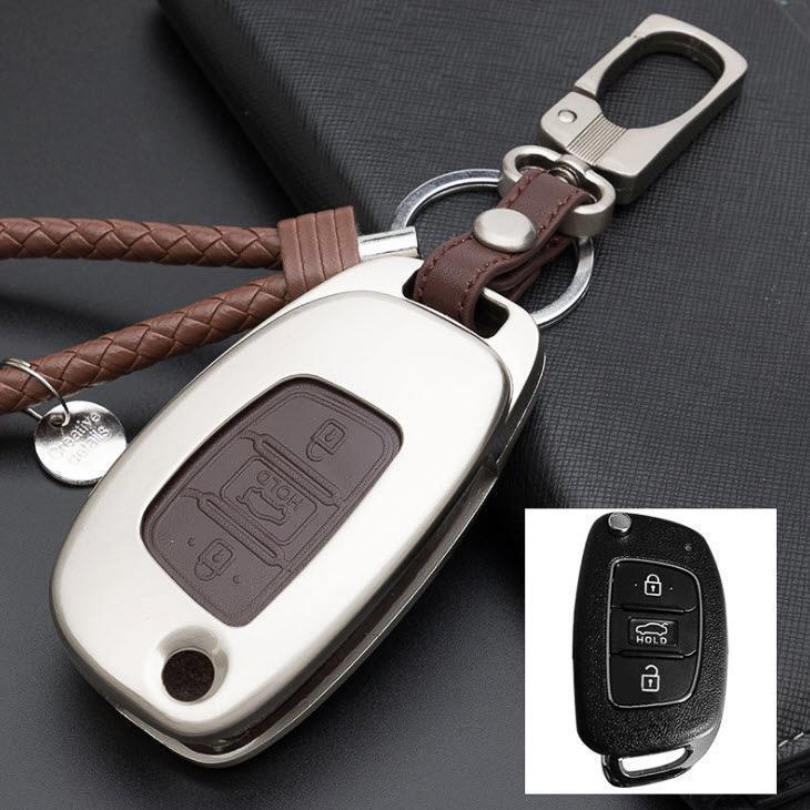 Aluminum hard shell key case suitable for Hyundai car key HEK2-D6