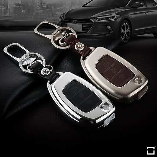 Aluminum hard shell key case suitable for Hyundai car key HEK2-D7