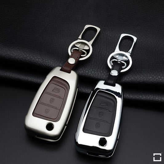 Aluminum hard shell key case suitable for Hyundai car key HEK2-D8