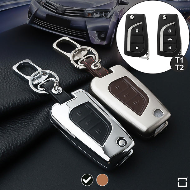 Aluminum hard shell key case suitable for Toyota car key HEK2-T2