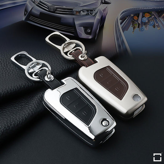 Aluminum hard shell key case suitable for Toyota car key HEK2-T2