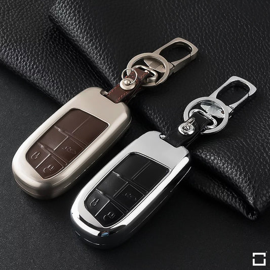 Aluminum hard shell key case suitable for Jeep, Fiat car key HEK2-J5