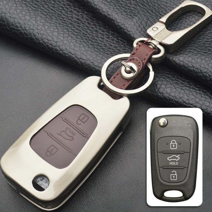 Aluminum hard shell key case suitable for Hyundai, Kia car key HEK2-D5