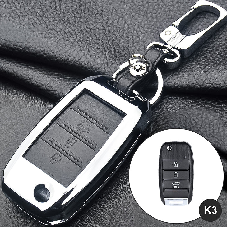 Aluminum hard shell key case suitable for Kia car key HEK2-K3