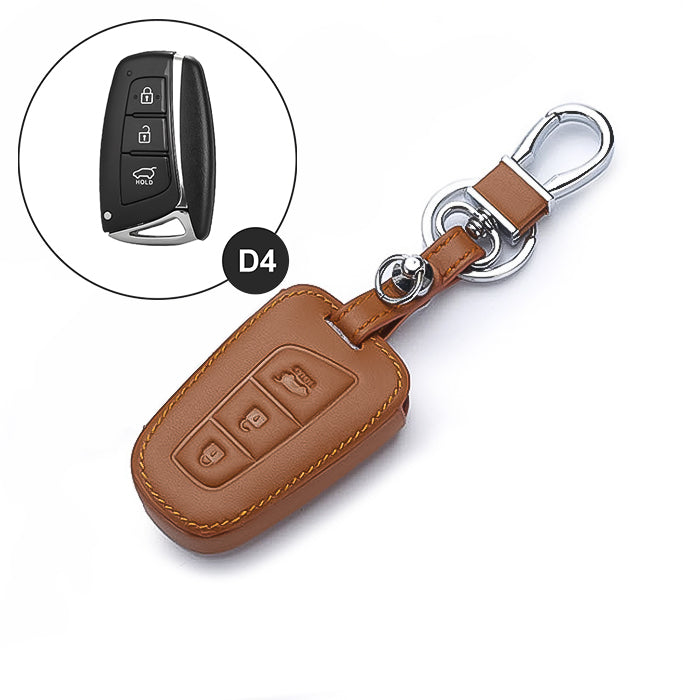 Leather key cover suitable for Hyundai key D4