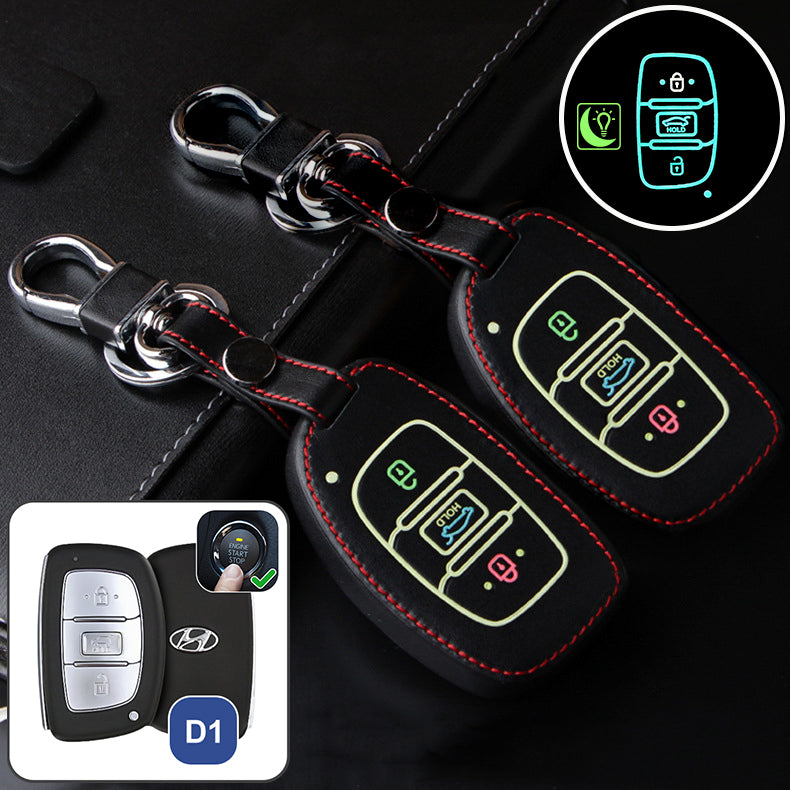 Leather key cover suitable for Hyundai keys LUMINOUS! LEK2-D1