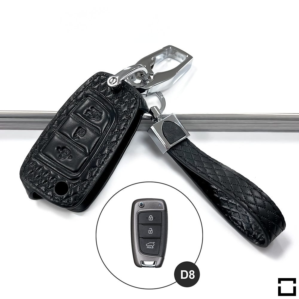 BLACK-ROSE leather key cover for Hyundai key LEK4-D8