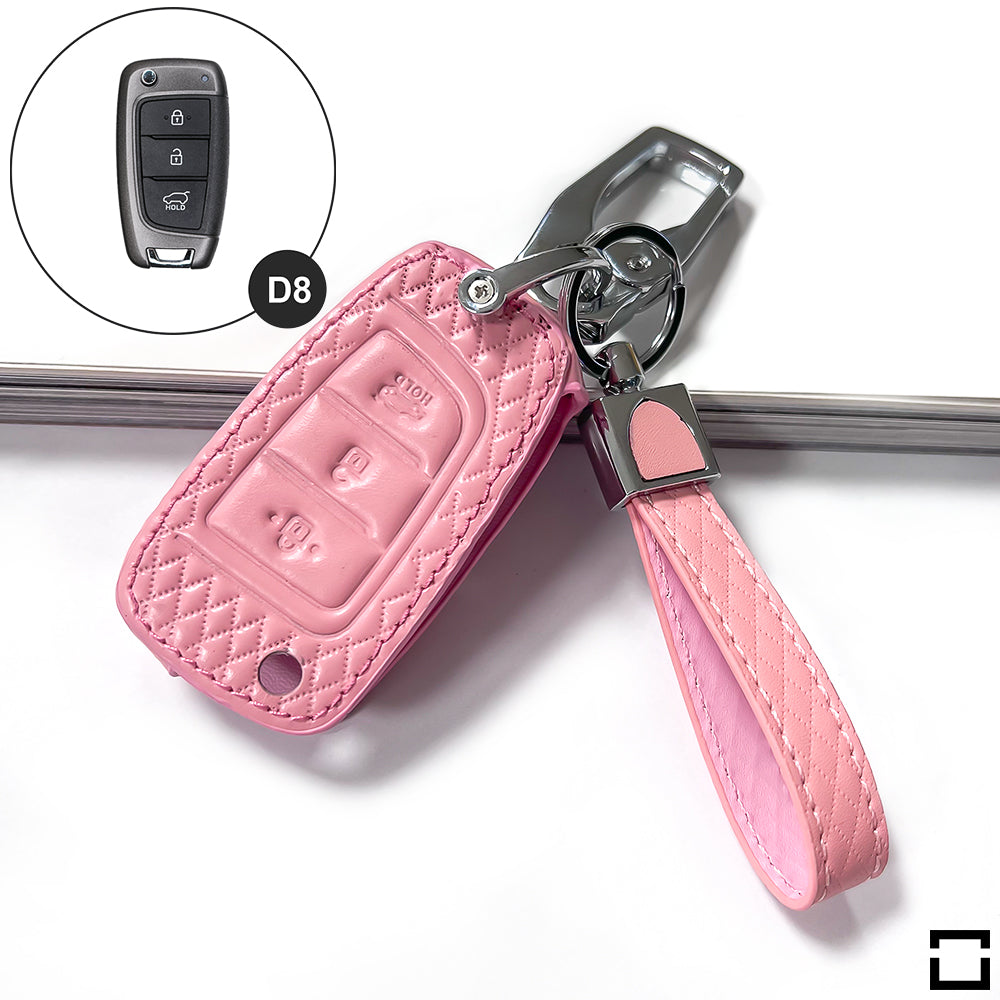 BLACK-ROSE leather key cover for Hyundai key LEK4-D8