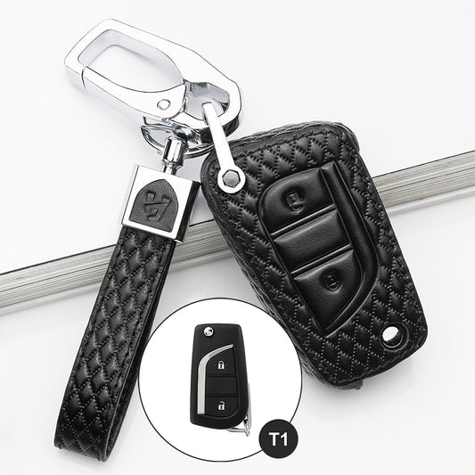BLACK-ROSE leather key cover for Toyota, Citroen, Peugeot key LEK4-T1
