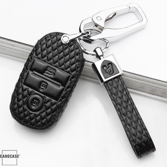 BLACK-ROSE Leder Schlüssel Cover für Kia Schlüssel  LEK4-K7