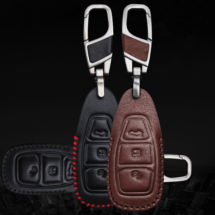 Leather key cover suitable for Ford key F5