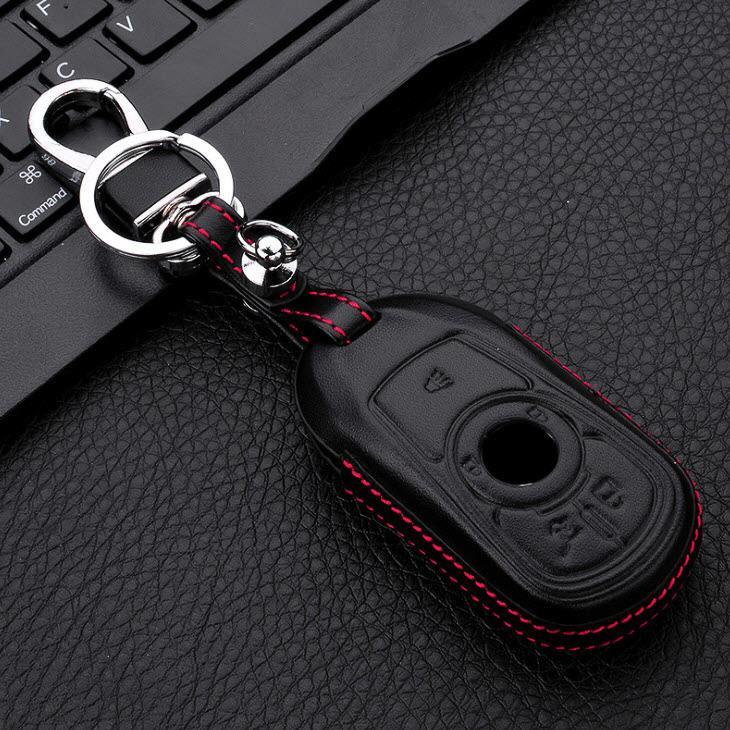 Leather hard shell cover suitable for Opel key black LEK48-OP16