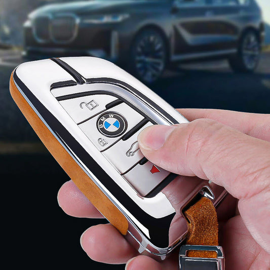 Aluminum, Alcantara key cover suitable for BMW key HEK31-B6