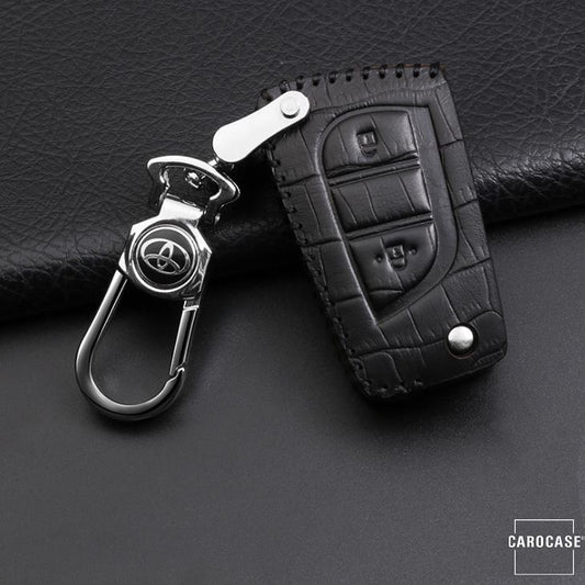 KROKO Leder Schlüssel Cover passend für Toyota Schlüssel  LEK44-T1