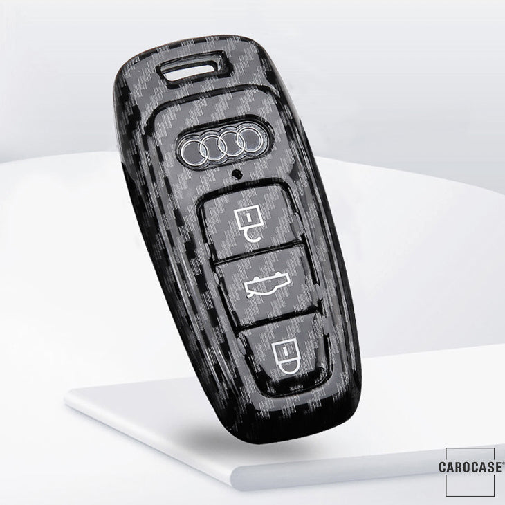 Carbon look key cover suitable for Audi key black HEK47-AX7-1