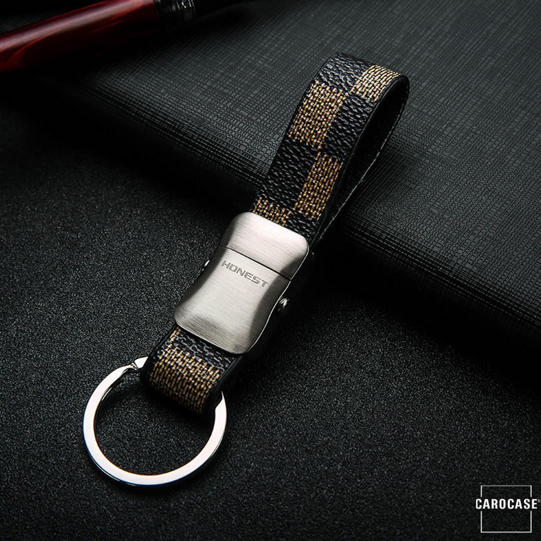 Bracelet en cuir pour porte-clés haut de gamme avec porte-clés