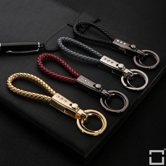 Carocase key ring leather strap with crystal decoration incl. Keyring