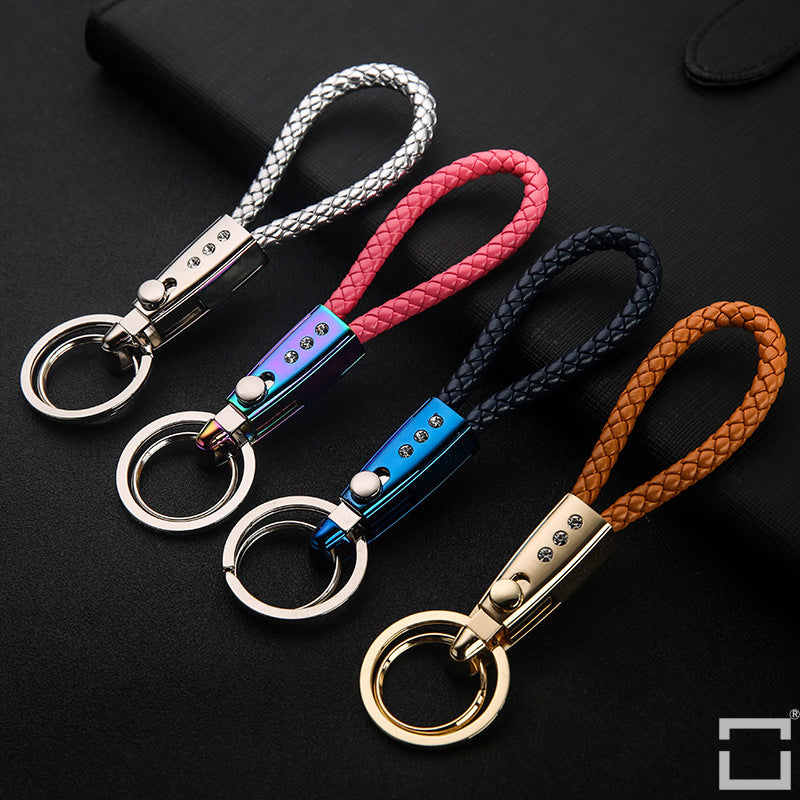 Carocase key ring leather strap with crystal decoration incl. Keyring