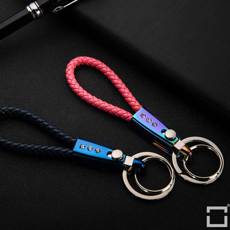 Carocase key ring leather strap with crystal decoration incl. Keyring