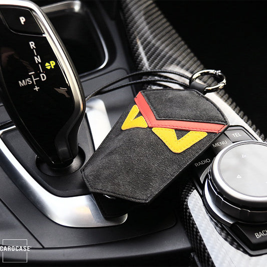 Premium Alcantara leather key case STS6