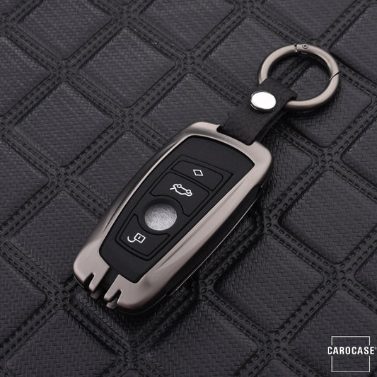 Aluminum key cover with silicone key cover suitable for BMW car key HEK37-B5