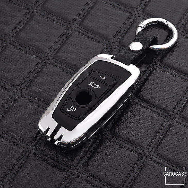 Aluminum key cover with silicone key cover suitable for BMW car key HEK37-B5