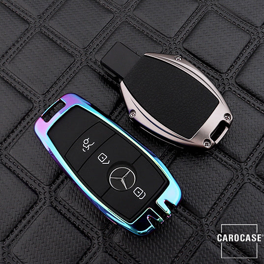 Aluminum key cover with silicone key cover suitable for Mercedes-Benz car key HEK37-M7