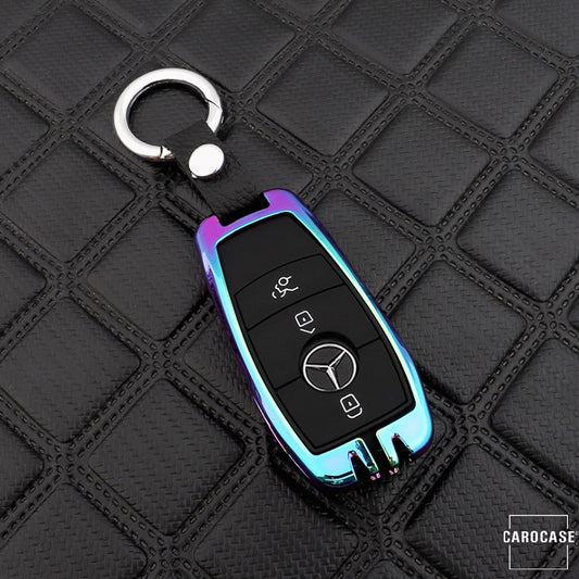 Aluminum key cover with silicone key cover suitable for Mercedes-Benz car key HEK37-M9