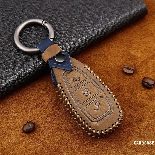 Leder Schlüssel Cover passend für Volkswagen Schlüssel LEUCHTEND