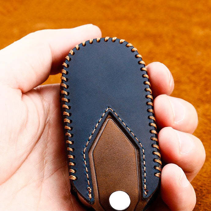 Premium leather cover suitable for Jeep, Fiat key + fob LEK60-J5