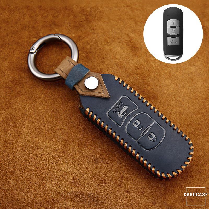 Premium leather cover suitable for Mazda key + fob LEK60-MZ2