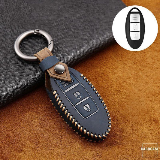 Premium leather cover suitable for Nissan key + fob LEK60-N5