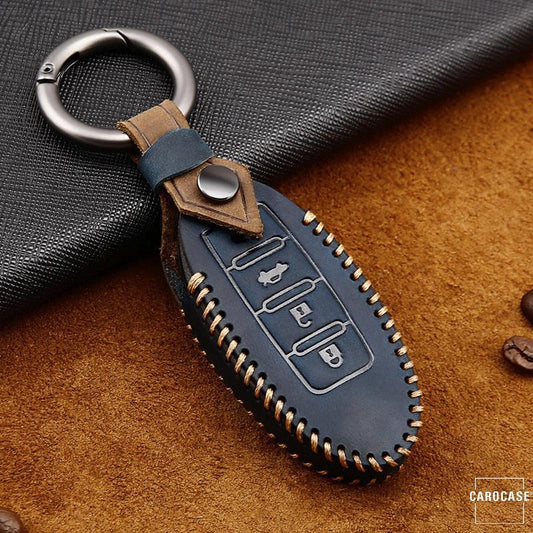 Premium leather cover suitable for Nissan key + fob LEK60-N8