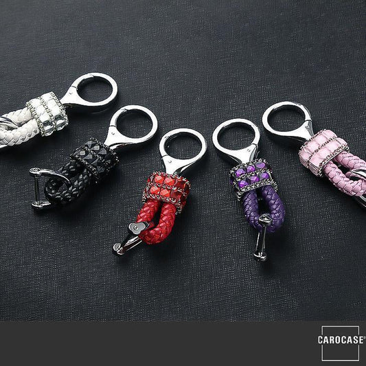 Decorative keychain with crystal decorations included. carbine