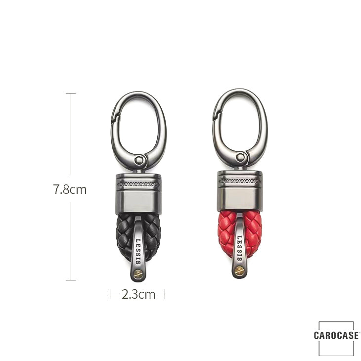 Bracelet en cuir pour mini porte-clés avec mousqueton