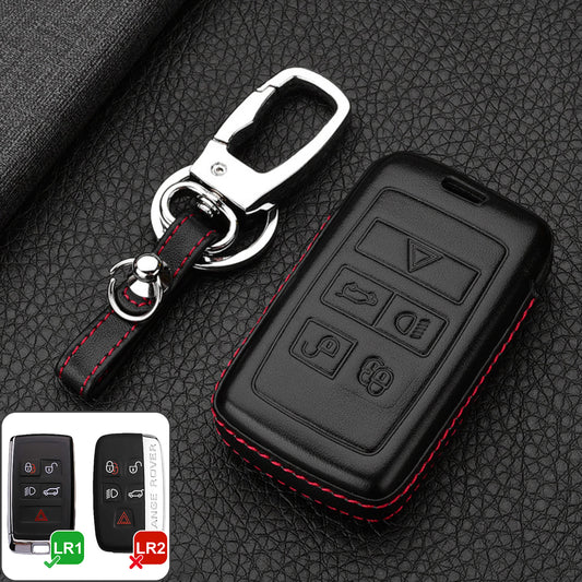Leather hard shell cover suitable for Land Rover key black LEK48-LR1