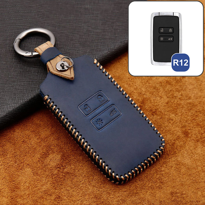 Premium leather cover suitable for Renault key + fob LEK60-R12