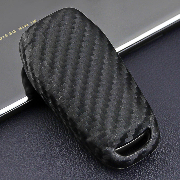 Silikon Carbon-Look Schlüssel Cover passend für Ford Schlüssel schwarz SEK3-F2