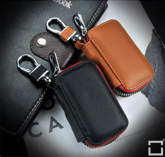 Leather key case with zipper STS11