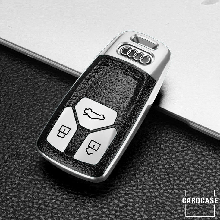 Silikon Leder-Look Schlüssel Cover passend für Audi Schlüssel  SEK13-AX6